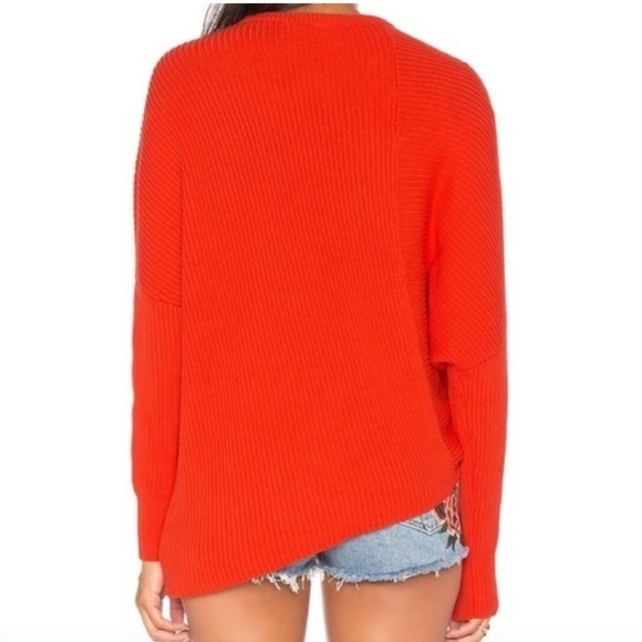 Free People Asymmetrical Downtown Cotton Pullover Crew Neck Sweater size S - Picture 12 of 12